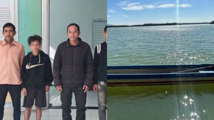 Nghẹt thở cảnh 2 thiếu niên trôi dạt hơn 40km giữa lòng hồ thủy điện