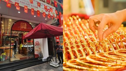 Giá vàng hôm nay (chiều 25/4): Vàng SJC, nhẫn 9999 tăng trở lại, phố vàng đông nghẹt khách mua, người bán hiếm thấy