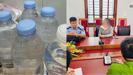 Lời thú nhận của người phụ nữ rót nước vào vỏ chai bán cho khách ở gần cổng BV Hữu nghị Đa khoa Nghệ An