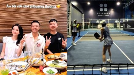 Hiền Hồ khoe khoảnh khắc 'riêng tư' với thần đồng pickleball Quang Dương, cách xưng hô gây chú ý
