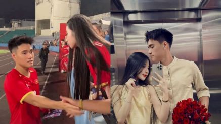 Cầu thủ áo số 19 U20 Việt Nam trong clip với bạn gái là ai?