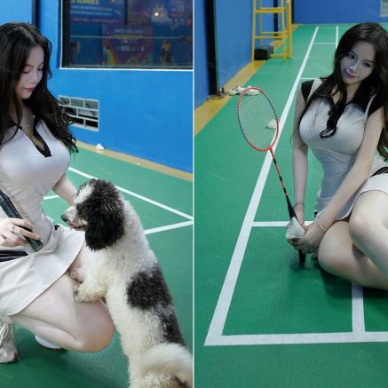 Hot girl 'đốt cháy' sân cầu lông với thân hình nóng rực, anh em đồng loạt rủ nhau bỏ pickleball