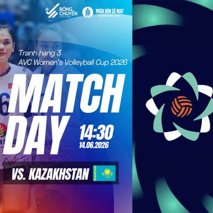 Lịch thi đấu bóng chuyền hôm nay 14/6 - Lịch phát sóng tuyển bóng chuyền nữ Việt Nam vs Kazakhstan AVC Cup
