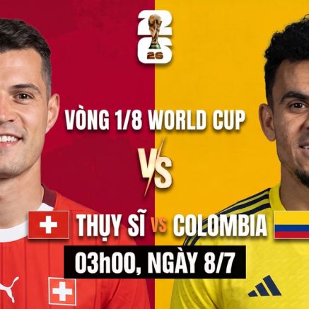 Dự đoán tỷ số Thụy Sĩ vs Colombia, 3h ngày 7/7 - Nhận định bóng đá World Cup 2026