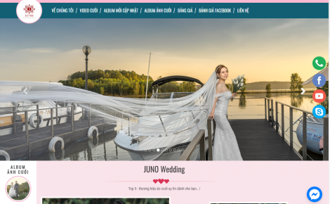 Thiết kế website ảnh viện áo cưới, studio cưới chuyên nghiệp tại Bizfly