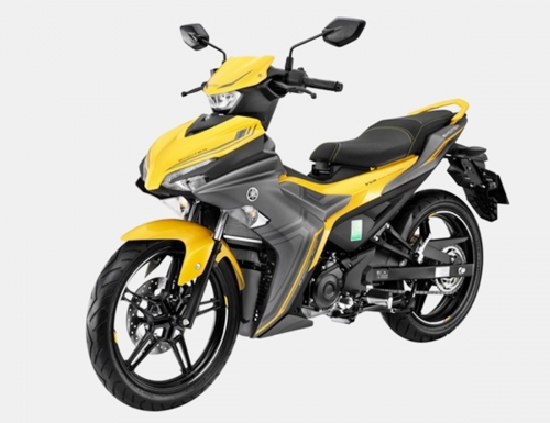 Close-up of the new Yamaha Exciter 155 to the dealer with 