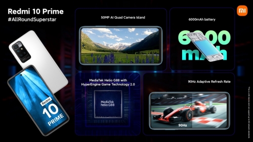 Redmi 10 Prime officially launched: Price from 3.8 million, 90Hz screen, Helio G88 chip, 6,000mAh battery