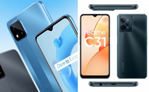 Realme C31 revealed, luxurious design, cheap price threatens Nokia C20, flooded with cameras