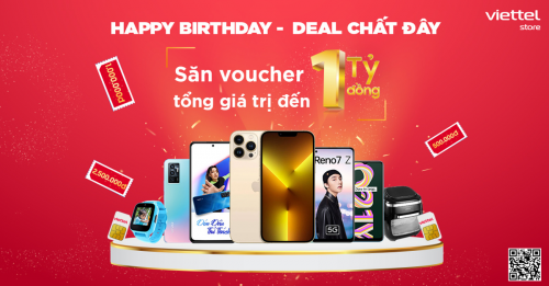 Happy 25th birthday: Viettel Store launches vouchers with a total discount of up to 1 billion VND