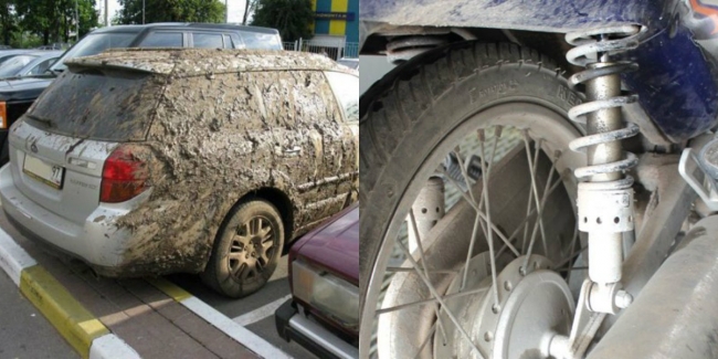 Để xe quá bẩn tham gia giao thông có thể bị phạt lên đến 1 triệu đồng
