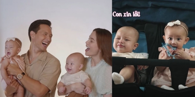 Hà Hồ hé lộ clip hậu trường quay quảng cáo của cặp song sinh, cả ekip ‘dở khóc dở cười’ bởi Leon