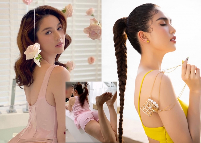 Clip Ngọc Trinh khoe cơ thể trên bàn ăn, tư thế nằm lộ rõ bộ phận nõn nã khiến CĐM ngượng chín mặt