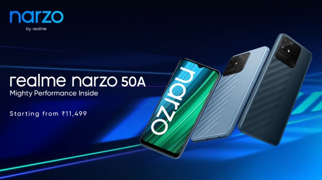 'Trùm gaming giá rẻ' - Realme Narzo 50A lộ diện: Giá từ 3.5 triệu, RAM 4GB, Pin 6000 mAh
