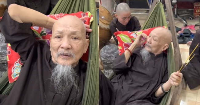 Vừa tại ngoại, ông Lê Tùng Vân đươc đồ đệ ‘tế sống’, thắp hương mừng tuổi khiến CĐM choáng váng