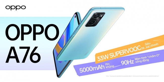 OPPO ra mắt OPPO A76 - smartphone sạc nhanh nhất trong phân khúc tầm trung