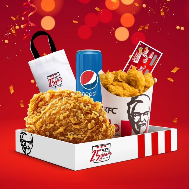 KFC kỷ niệm 25 năm có mặt tại Việt Nam với chuỗi ưu đãi hấp dẫn 