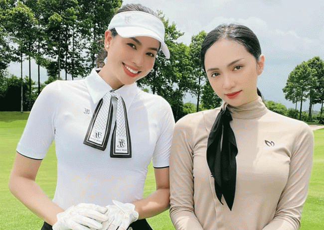 Hương Giang chia sẻ ảnh thân mật bên Phạm Hương ở sân golf, sắc vóc thật 2 nàng hậu gây ngỡ ngàng