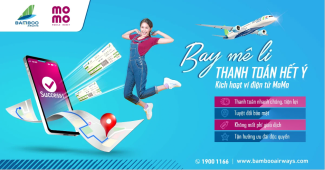 Cùng MoMo hưởng trọn ưu đãi khi mua vé máy bay Bamboo