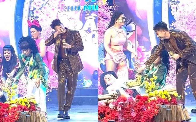 S.T Sơn Thạch hoang mang khi có người ngất xỉu trên sân khấu trong show đầu năm