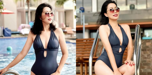 NSƯT Trịnh Kim Chi khoe body cực phẩm tuổi 51 khi diện bikini