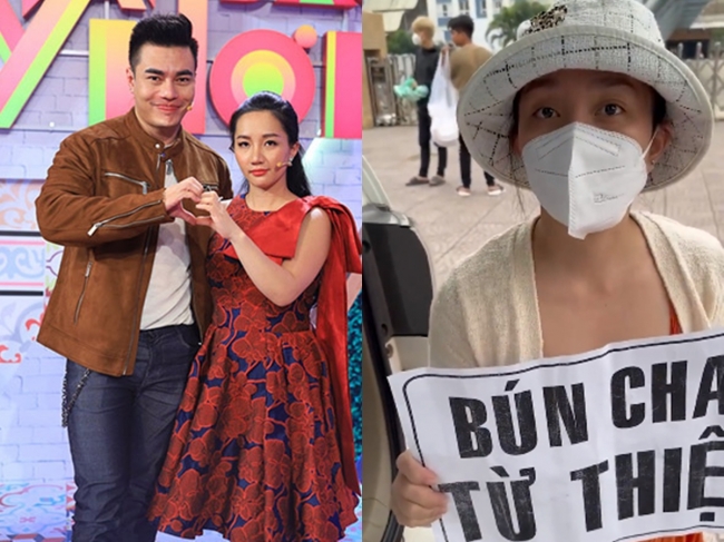 Vừa bị chó cắn cách đây vài ngày, vợ Lê Dương Bảo Lâm tiếp tục đi làm từ thiện