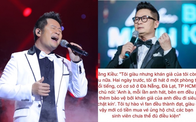 Bằng Kiều khiến CĐM tranh cãi vì phát ngôn phân biệt sinh viên không đủ điều kiện để xem show