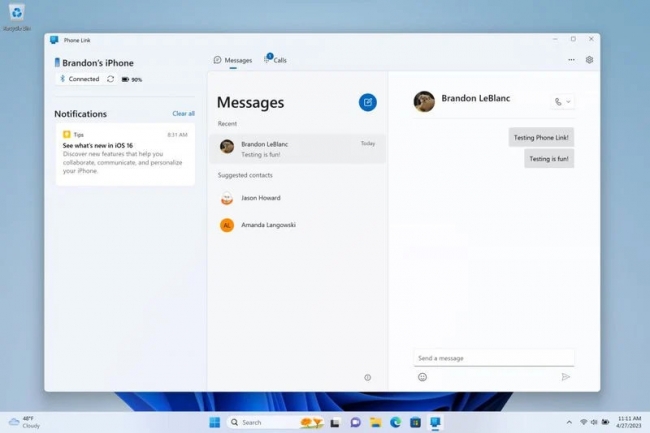 Từ hôm nay, người dùng iPhone đã có thể nhận và gửi tin nhắn iMessage bằng PC cài Windows 11