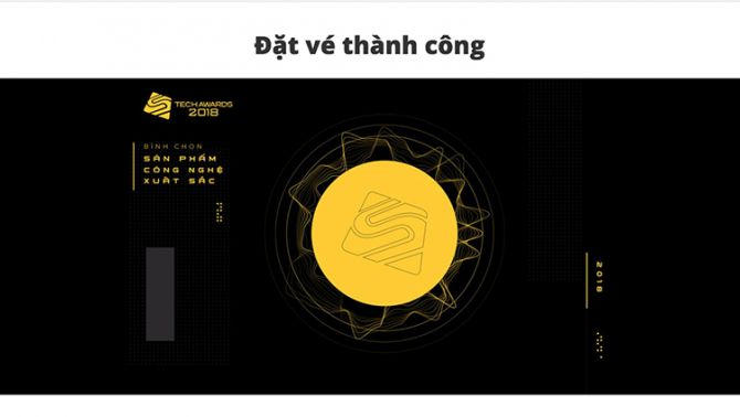 Hướng dẫn nhận vé tham dự Tech Award 2018 miễn phí