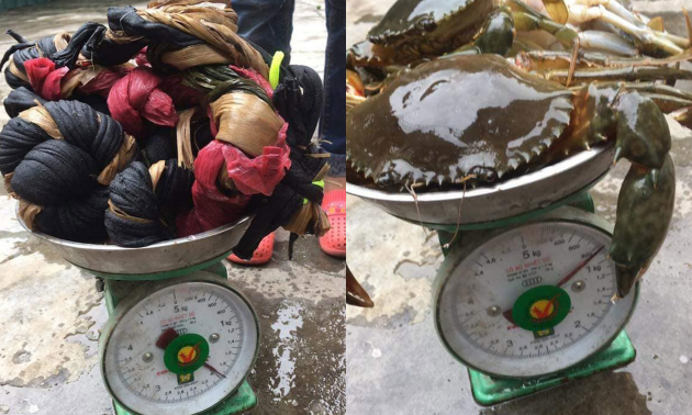 Mua 2,5kg cua 'khuyến mãi' 1,9 kg dây vải: Thanh niên khóc ròng