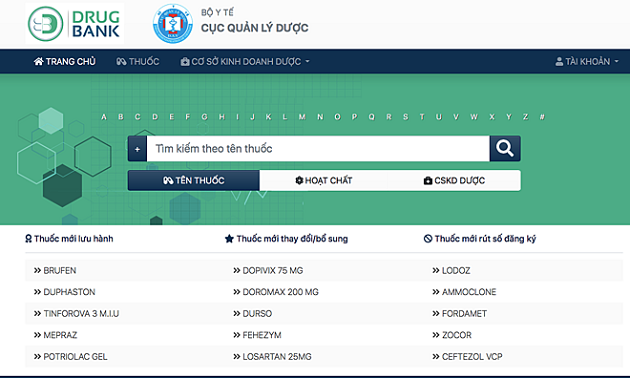 Drugbank: Trung tâm tra cứu dữ liệu thuốc đầu tiên ở Việt Nam