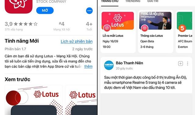 Lotus và Gapo: cuộc cạnh tranh có cân sức giữa hai mạng xã hội ‘made in Vietnam’?