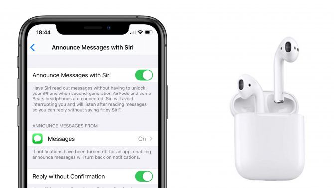 iOS 13.2 Beta có thêm tính năng Announce Messages with Siri dùng với Airpod 