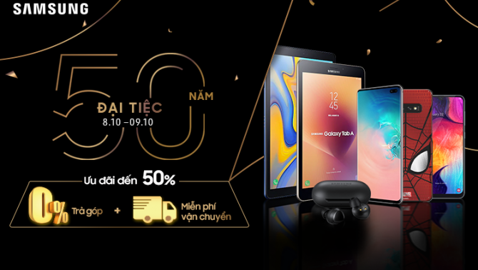 Cửa hàng trực tuyến Samsung `chơi lớn`, Galaxy S10+ Ceramic, Galaxy Buds, Galaxy A50 ưu đãi tới 50%