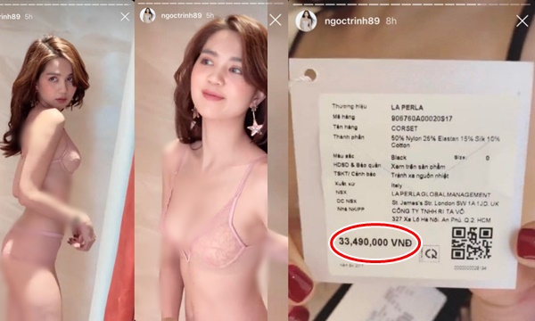 Ngọc Trinh đăng clip thử đồ lót giá hơn 33 triệu, đáp trả tin đồn dùng hàng fake