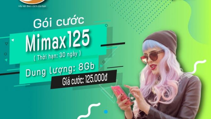 Hướng dẫn đăng ký gói MIMAX125 Viettel, với 125.000 đồng/tháng, gọi và truy cập internet tẹt g