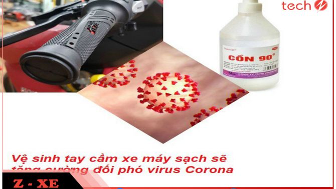 Tay nắm xe máy - có khả năng lây lan virus Corona và cách vệ sinh