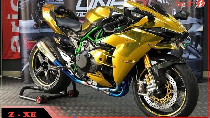 Kawasaki Ninja H2 độ cuốn hút với diện mạo mạ vàng cực chất
