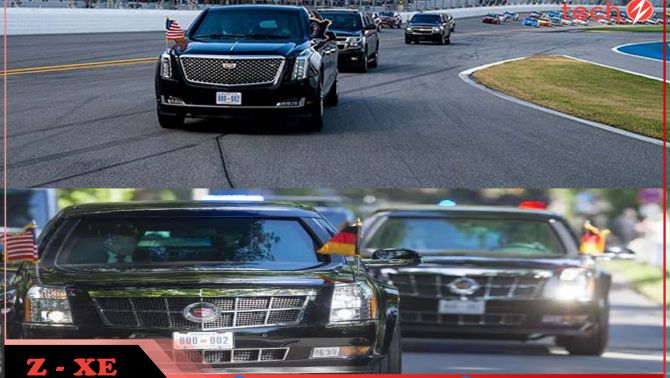 Tổng thống Donald Trump lái “Quái thú” bọc thép 35 tỷ tới đường đua Daytona