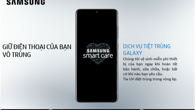 Samsung khử trùng điện thoại miễn phí tại Việt Nam