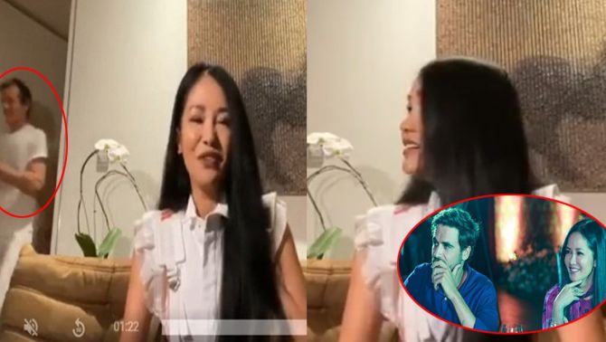 Mải livestream, Hồng Nhung bất ngờ lộ mặt bạn trai mới sau khi li hôn chồng Tây