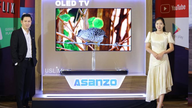 Asanzo ra mắt dòng TV OLED dán tường giá 96 triệu