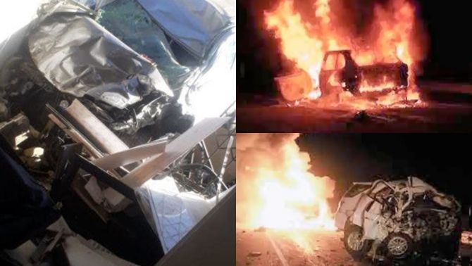 Toyota Fortuner đâm trực diện xe Porsche, hai gia đình trên hai xe bị thiêu cháy