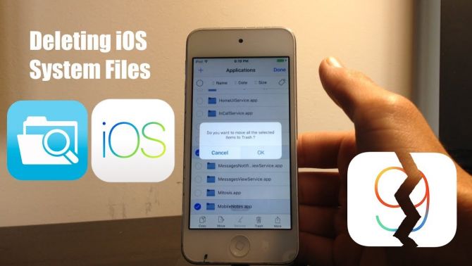 Điều gì sẽ xảy ra khi file hệ thống của hệ điều hành iOS bị xoá?