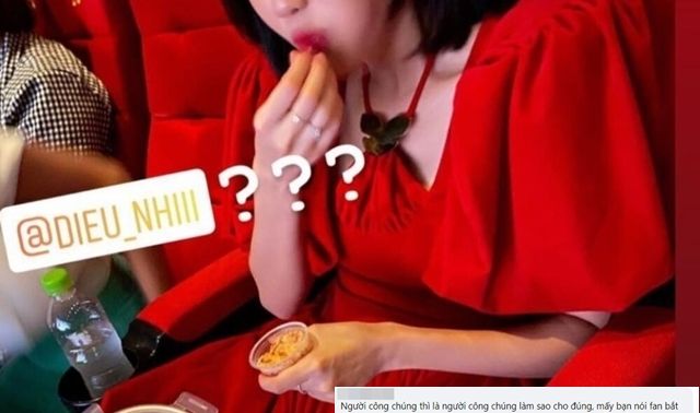 Diệu Nhi 'nhập hội' sao Việt có group anti fan vì dáng ngồi phản cảm trong rạp chiếu phim