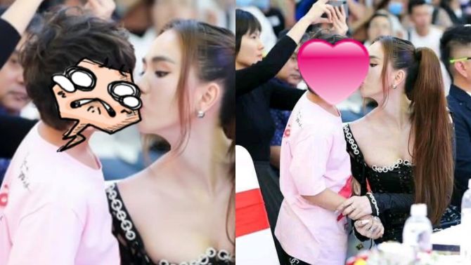 Ngọc Trinh vô tư hôn môi bé trai khiến CĐM phẫn nộ, phản ứng của mẹ ruột cậu bé mới gây choáng