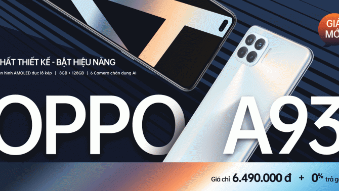 OPPO A93 giá mới càn quét tầm trung dịp tết Tân Sửu