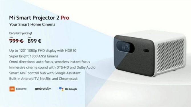 Xiaomi ra mắt máy chiếu tại gia Mi Smart Projector 2 Pro giá 27 triệu