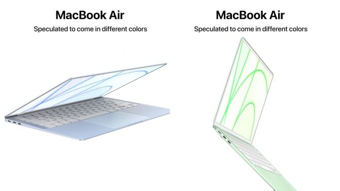 Nếu Apple ra mắt Macbook Air nhiều màu, trông nó sẽ như này
