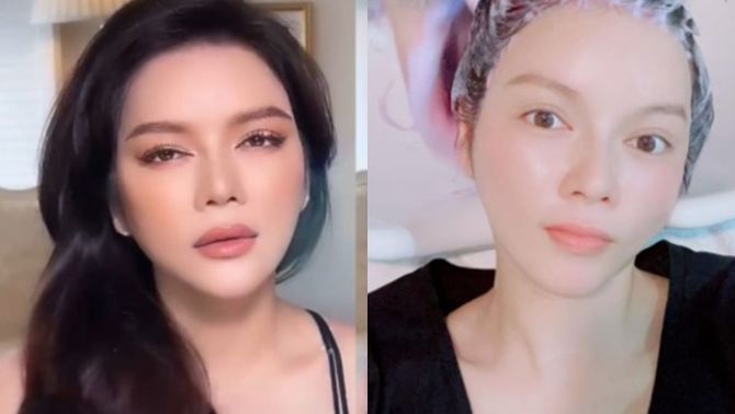 CĐM ngỡ ngàng với mặt mộc của Lý Nhã Kỳ, lộ nhan sắc thật khi rũ bỏ son phấn ở tuổi U40 gây choáng