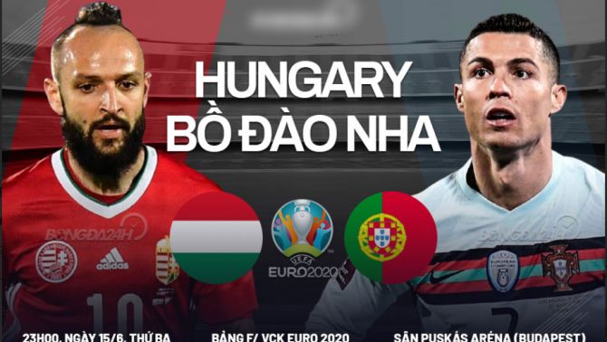 Xem trực tiếp trận Hungary vs Bồ Đào Nha, bảng F EURO 2021: Link VTV3 HD nét căng